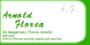 arnold florea business card